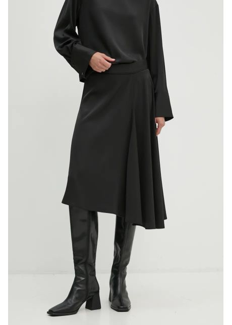 2ndday fusta barrah culoarea negru midi evazati 2245150279