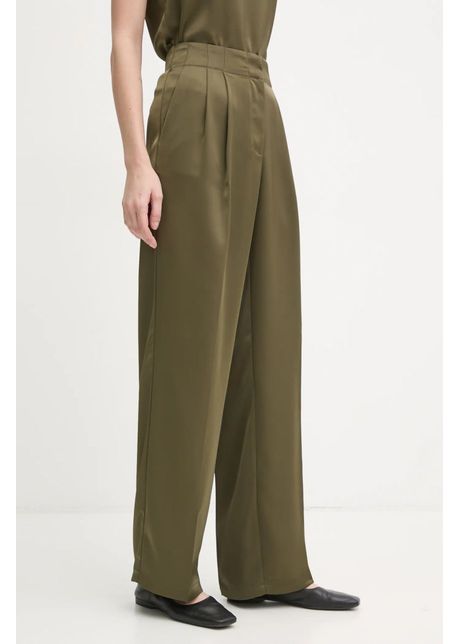 2ndday pantaloni carter femei culoarea verde lat high waist 2251162279