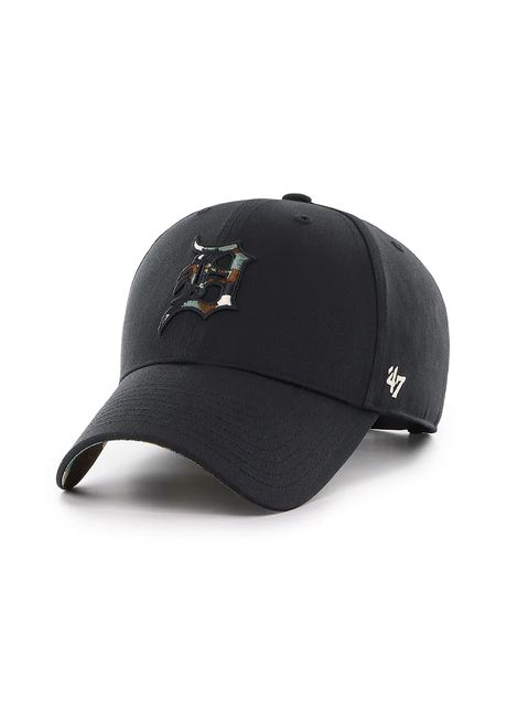 47 brand apc de baseball din bumbac mlb detroit tigers culoarea negru cu imprimeu b dgtsm09ctp bk