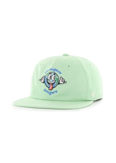 47 brand apc de baseball din bumbac mlb la dodgers culoarea verde cu imprimeu b globe12cnp hk