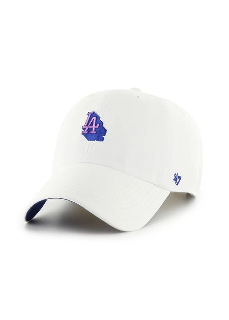 47 brand apc de baseball din bumbac mlb los angeles dodgers culoarea alb uni b chpcu12gws wha