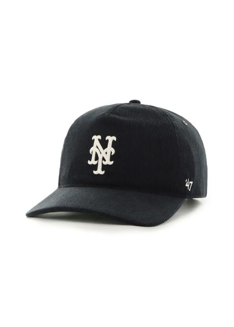 47 brand apc de baseball din bumbac mlb new york mets culoarea negru neted b tcdlc16iwp bk