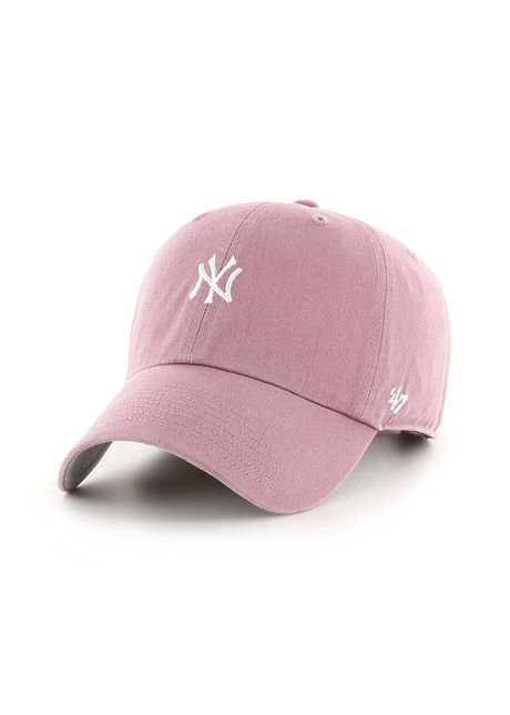 47 brand apc de baseball din bumbac mlb new york yankees culoarea roz cu imprimeu b bsrnr17gws qc