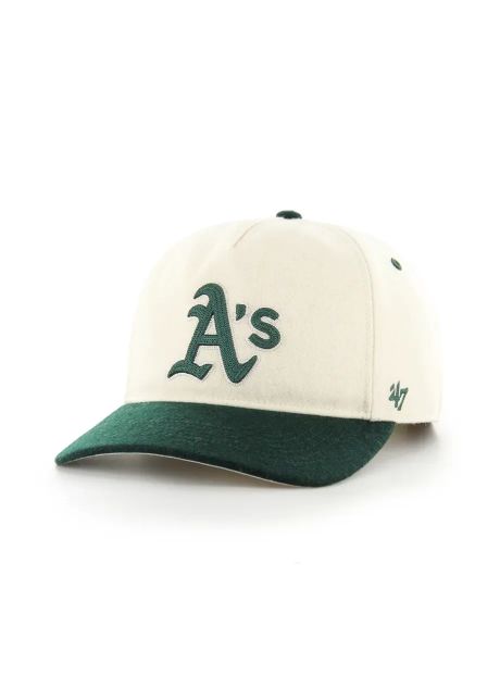 47 brand apc de baseball din bumbac mlb oakland athletics culoarea bej cu imprimeu b chsht18wip nt