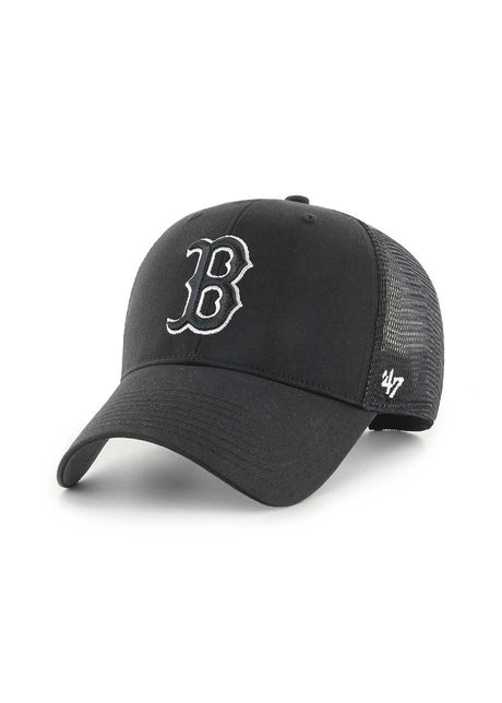 47 brand sapca mlb boston red sox culoarea negru cu imprimeu b brans02ctp bkd