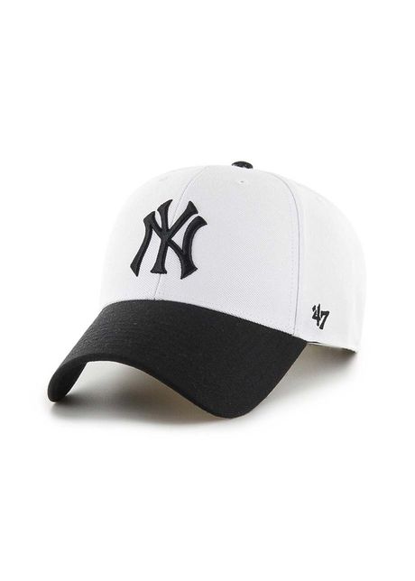 47 brand sapca mlb new york yankees culoarea alb cu imprimeu b sumtt17wbp wh