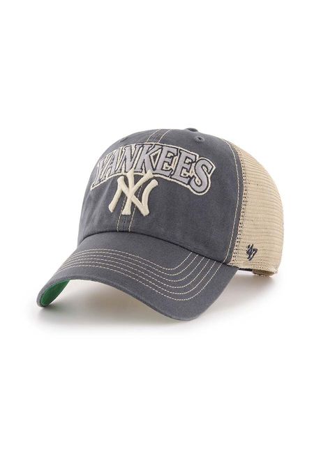 47 brand sapca mlb new york yankees culoarea albastru marin cu imprimeu b tscla17lap vn