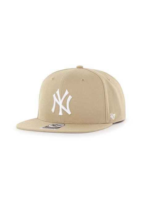 47 brand sapca mlb new york yankees culoarea bej cu imprimeu b nshot17wbp khb