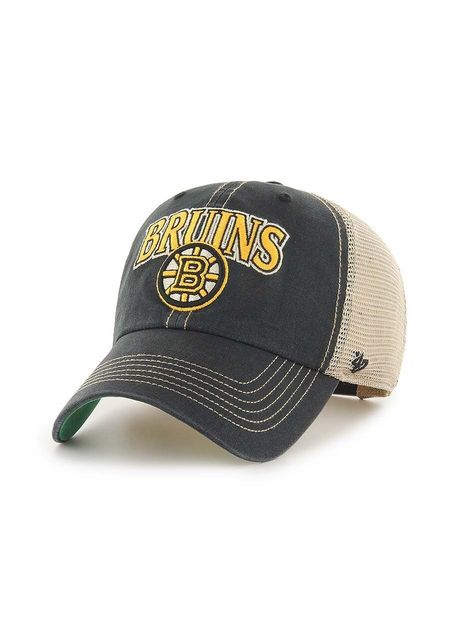 47 brand sapca nhl boston bruins culoarea albastru marin cu imprimeu h tscla01lap vb