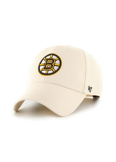 47 brand sapca nhl boston bruins culoarea bej cu imprimeu h mvpsp01wbp nta