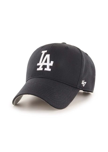 47brand apc de baseball din bumbac mlb los angeles dodgers culoarea negru cu imprimeu