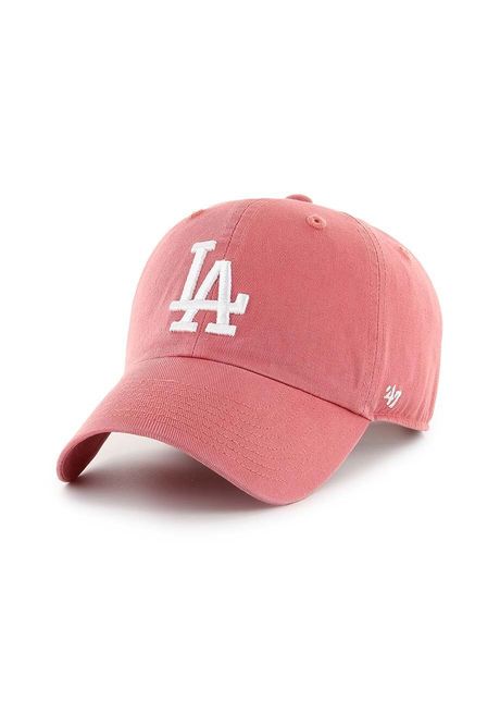 47brand apc de baseball din bumbac mlb los angeles dodgers culoarea roz cu imprimeu b rgw12gwsnl ira