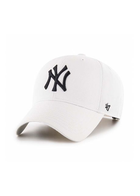 47brand apc de baseball din bumbac mlb new york yankees culoarea alb cu imprimeu