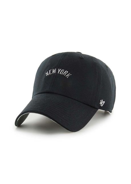 47brand apc de baseball din bumbac mlb new york yankees culoarea negru cu imprimeu