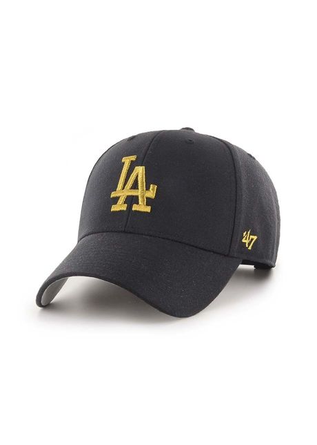 47brand apc din amestec de l n mlb los angeles dodgers culoarea negru cu imprimeu