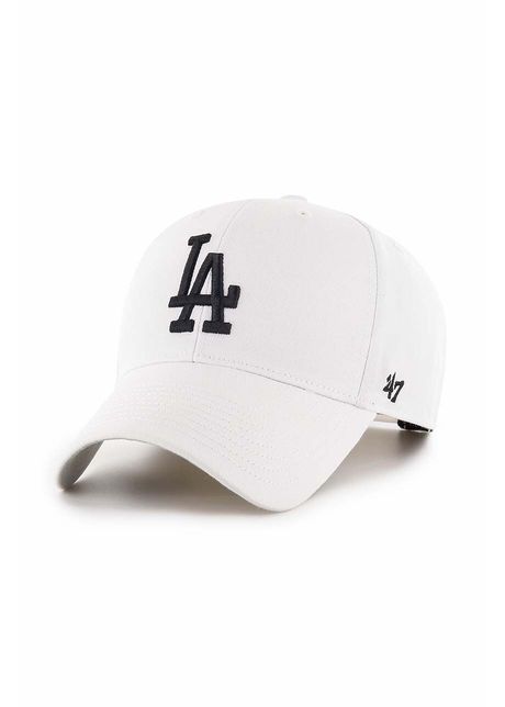47brand sapca mlb los angeles dodgers culoarea alb cu imprimeu