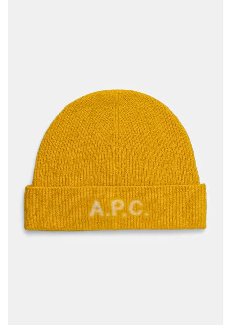 A p c caciula de lana bonnet harry culoarea galben de lana wvbdk m25085