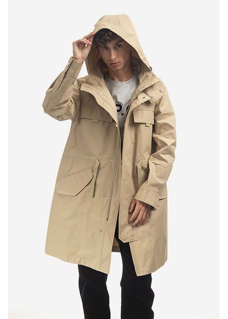 A p c hanorac parka yael b rba i culoarea bej de tranzi ie coegj h30178 beige