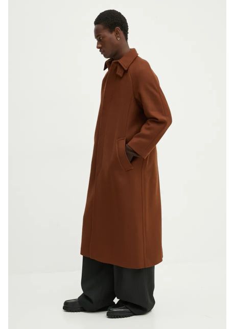A p c palton de lana manteau gaia culoarea maro de tranzitie oversize wvbde f01533