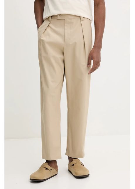 A p c pantaloni de bumbac pantalon renato b rba i culoarea bej cu fason chinos cohfu h08428