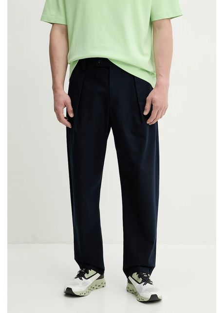 A p c pantaloni de bumbac pantalon renato b rba i culoarea bleumarin cu fason chinos cohfu h08428