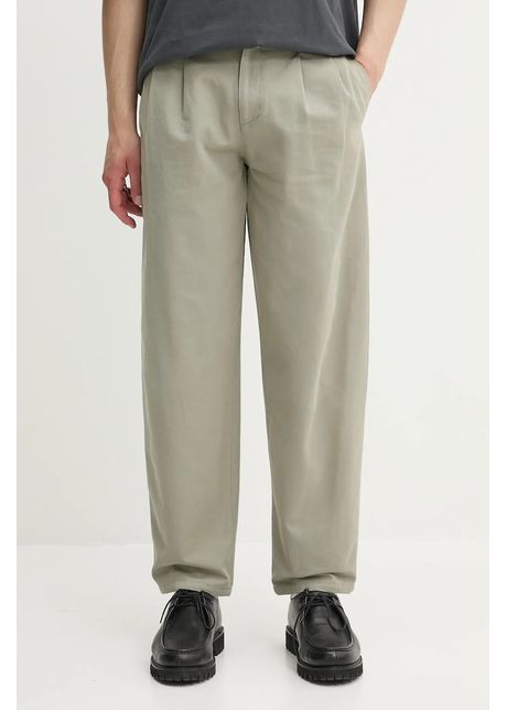A p c pantaloni de bumbac pantalon willow culoarea verde drept cogbj f08486