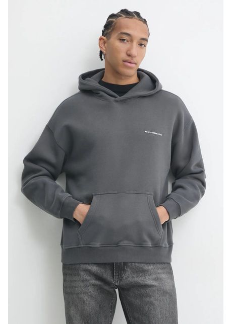 Abercrombie fitch bluza barbati culoarea gri cu glug neted ki122 4366