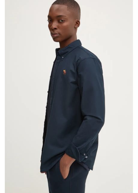 Abercrombie fitch camasa barbati culoarea albastru marin cu guler button down regular ki125 4285