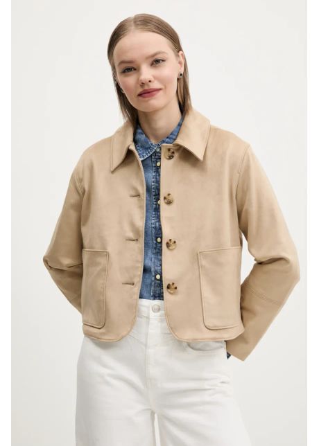 Abercrombie fitch geaca culoarea bej de tranzitie oversize ki144 5055