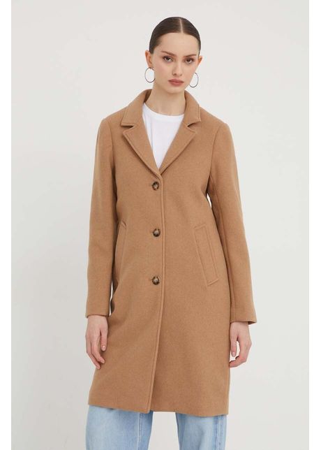 Abercrombie fitch palton din lana culoarea maro de tranzitie