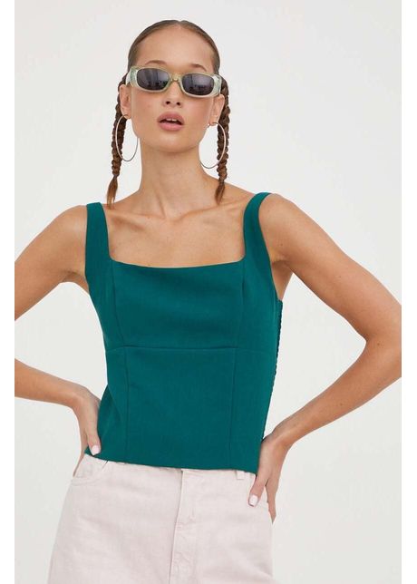 Abercrombie fitch top culoarea verde