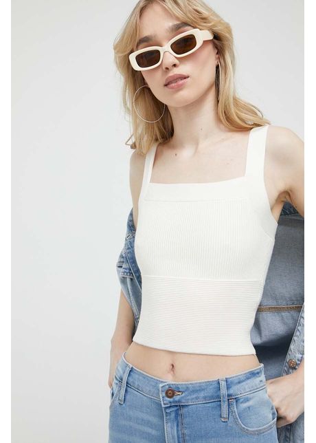 Abercrombie fitch top femei culoarea alb