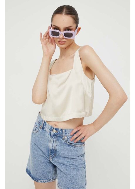 Abercrombie fitch top femei culoarea bej