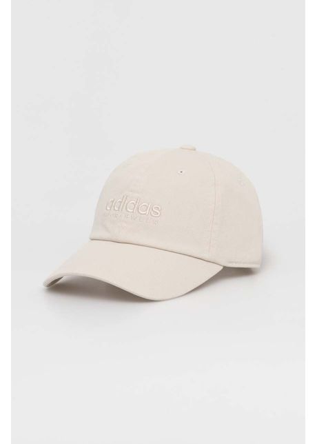 Adidas apc de baseball din bumbac culoarea bej neted ix3568