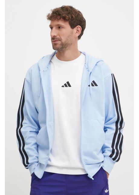 Adidas bluza essentials barbati cu glug cu imprimeu je6342