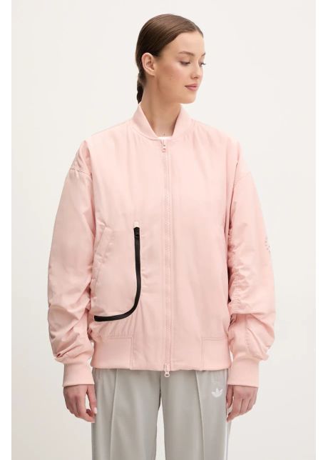Adidas by stella mccartney geac bomber culoarea roz de tranzitie oversize jf8467