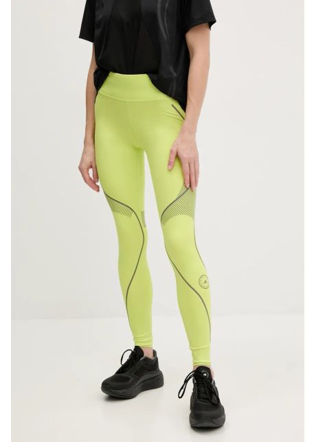 Adidas by stella mccartney leggins de antrenament truepace culoarea verde cu imprimeu jj0132