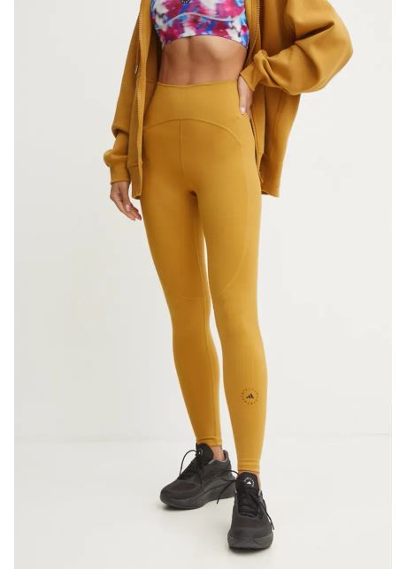 Adidas by stella mccartney leggins de antrenament truestrenght culoarea galben neted iy3428