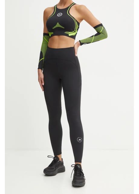 Adidas by stella mccartney leggins de antrenament truestrenght culoarea negru cu imprimeu iw6376