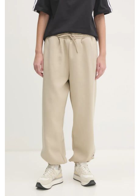 Adidas by stella mccartney pantaloni de trening culoarea bej cu imprimeu ji5168