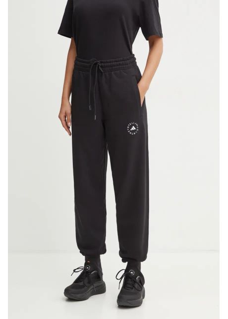 Adidas by stella mccartney pantaloni de trening culoarea negru neted iw9852