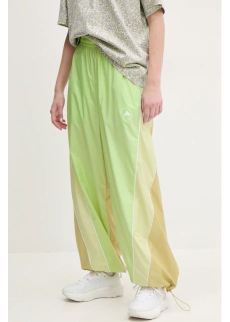 Adidas by stella mccartney pantaloni femei culoarea verde cu imprimeu ji5134