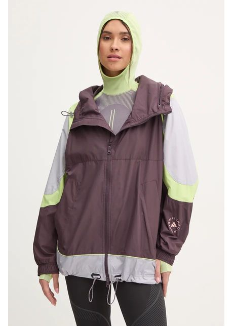 Adidas by stella mccartney windbreaker culoarea violet de tranzi ie oversize ix1629