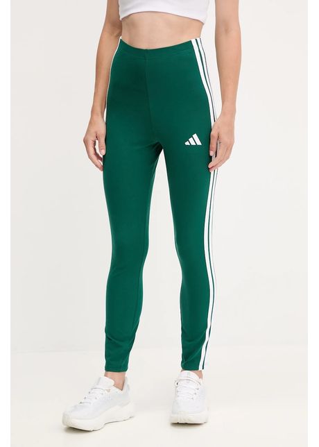 adidas colanți 3-Stripes culoarea verde, cu imprimeu, KB7663