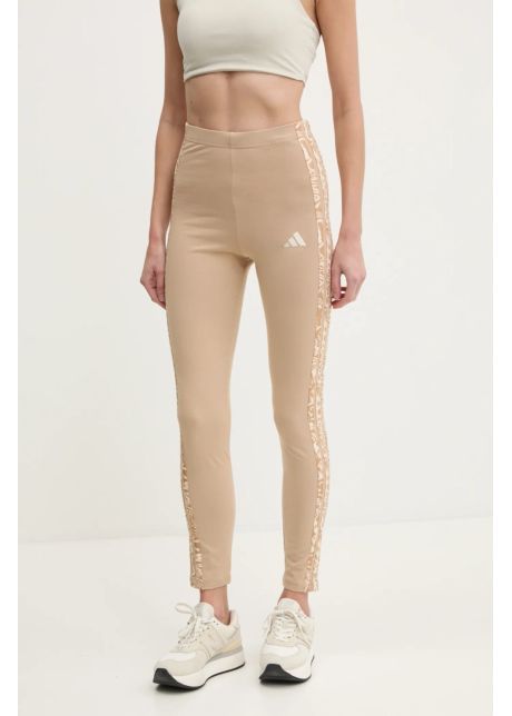 Adidas colanti essentials animal femei culoarea bej cu imprimeu jm1661