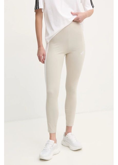 Adidas colanti essentials femei culoarea bej cu imprimeu je0073
