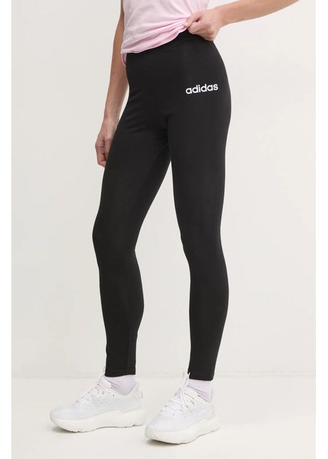 Adidas colanti essentials linear femei culoarea negru cu imprimeu jg8621