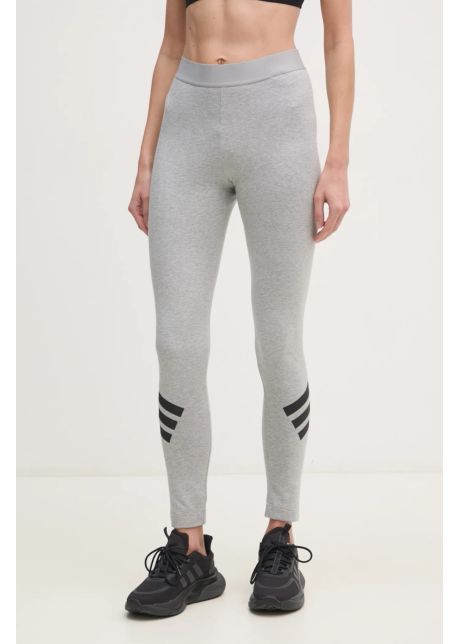 adidas colanti Future Icons femei, culoarea gri, cu imprimeu, JE0219