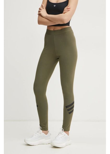 adidas colanti Future Icons femei, culoarea verde, cu imprimeu, JE0221