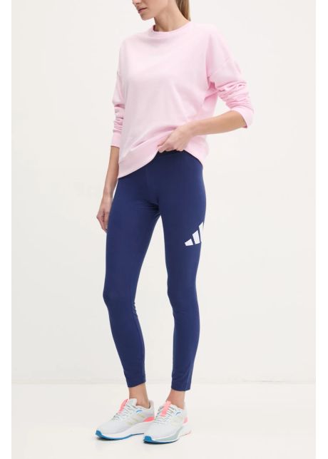 Adidas leggings essentials femei culoarea bleumarin cu imprimeu jh1184